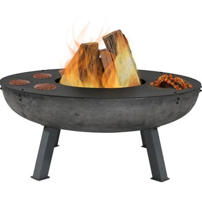 grilling cast iron fire pit